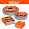 Graduation Party Plates and Napkins Graduation Party Supplies Orange Disposable Paper Plates Luncheon Napkins Cocktail Napkins for Congrats Grad Party Decorations, Serve 50